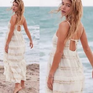Aerie Tie Dye Maxi Dress Ethereal Goddess Summer Coastal Bohemian Beach Size S